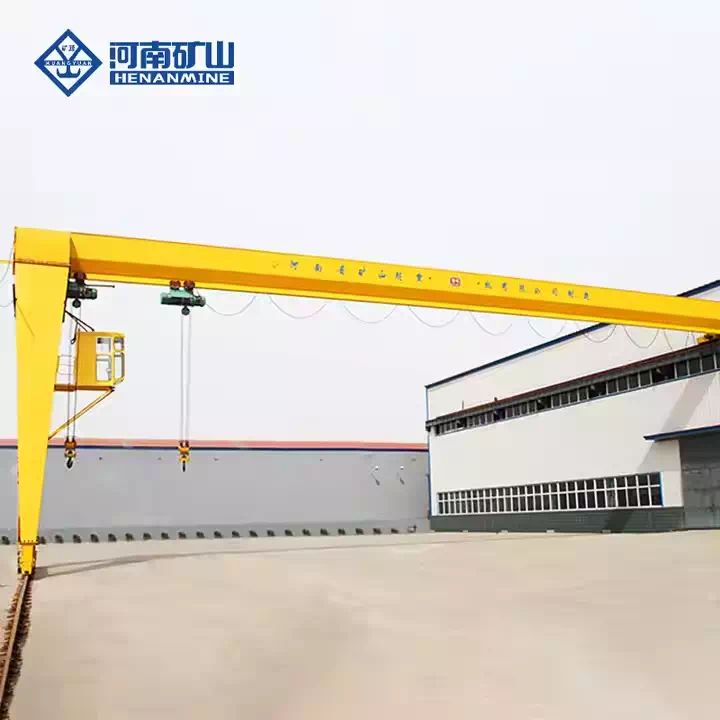 Adjustable Height Single Beam Gantry Crane in Workshop