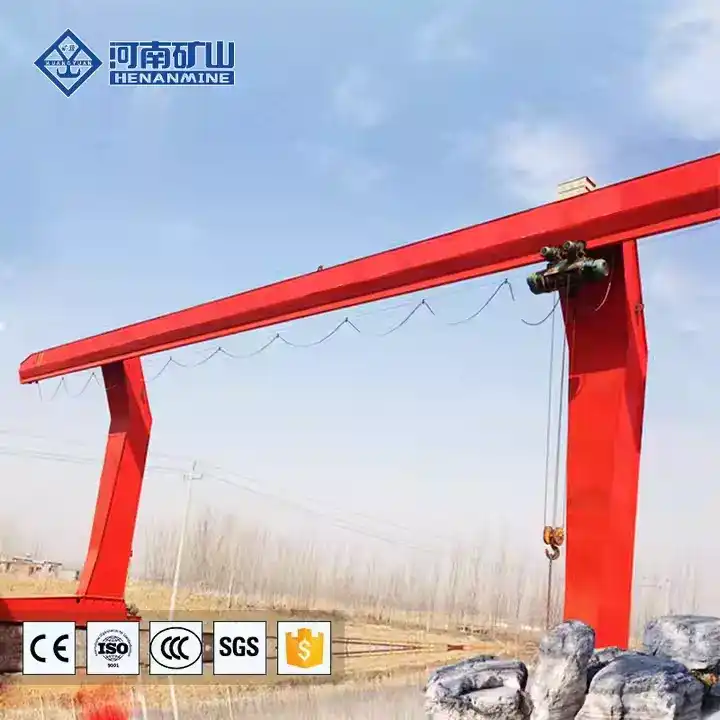 Industrial L-Frame Gantry Crane with Chain Hoist for Factories