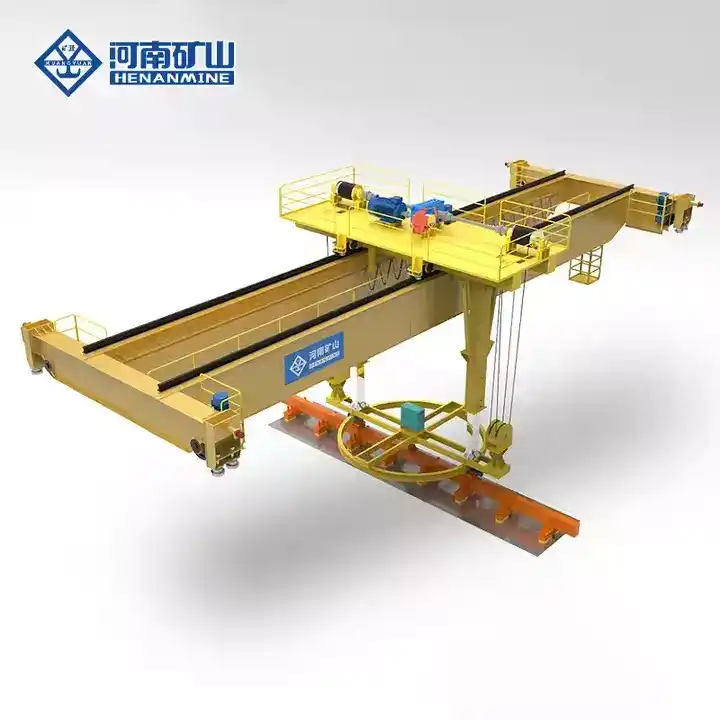 Industrial double beam bridge crane with hoist and trolley system