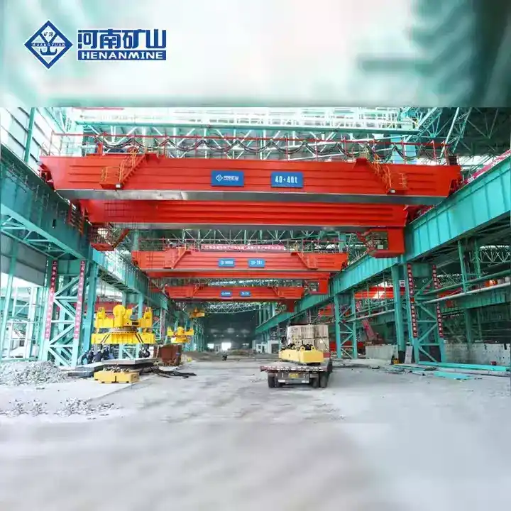 Customized double girder crane with remote control operation